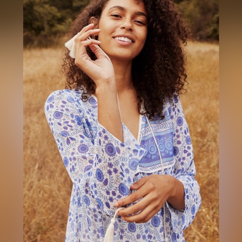 Christy Dawn The Paloma Dress in Periwinkle Suzani - Picture 4 of 11